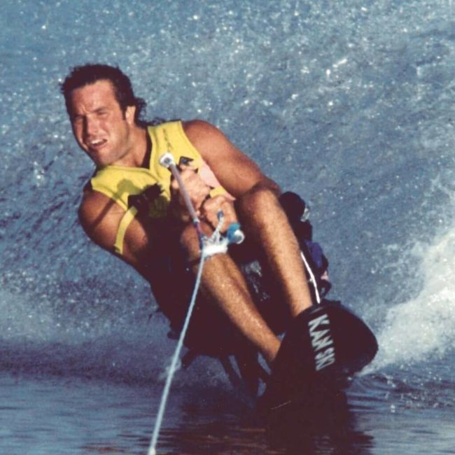 Andy going water-skiing