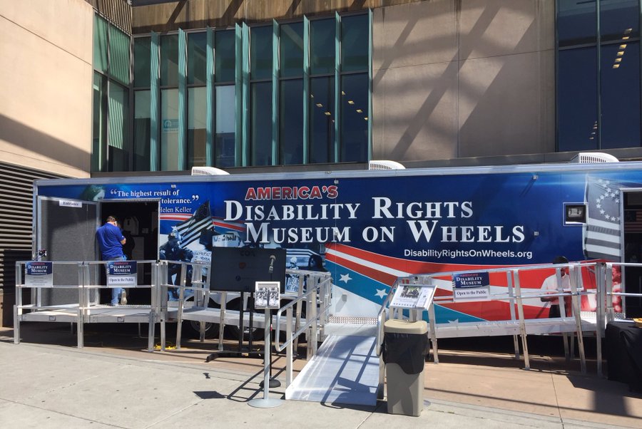 The Disabiliy Rights on Wheels tour bus